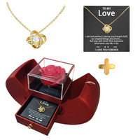 Load image into Gallery viewer, Eternal Love: Preserved Red Rose and &#39;I Love You&#39; Necklace in 100 Languages – Romantic Floral Gift for Her
