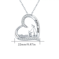 Load image into Gallery viewer, Mommy Bear Necklace 925 Sterling Silver Adorable Animal Necklace
