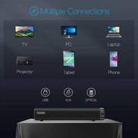 Load image into Gallery viewer, Immersive Soundbar with Subwoofer 2.0 Channel TV Audio System
