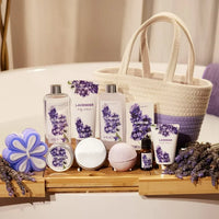 Load image into Gallery viewer, &quot;Luxury Lavender Spa Gift Set - 11 Piece Bath Basket for Women
