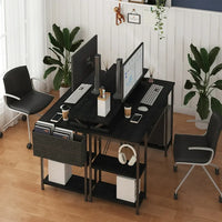 Load image into Gallery viewer, &quot;Multi-Purpose 47&quot; Computer Desk with Drawers &amp; Monitor Stand
