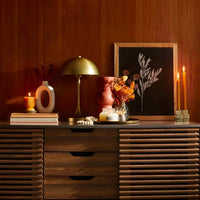 Load image into Gallery viewer, 18&quot; Modern Dome Touch On/Off Table Lamp, Brass &amp; Black Finishes
