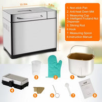 Load image into Gallery viewer, 9-in-1 Bread Maker Machine with LCD Display, 2LB Capacity
