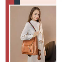 Load image into Gallery viewer, Leather Women Backpack Travel Bag
