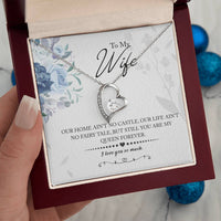 Load image into Gallery viewer, My Queen Wife -- Forever Love Necklace with On Demand Message Card

