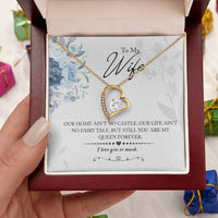 Load image into Gallery viewer, My Queen Wife -- Forever Love Necklace with On Demand Message Card
