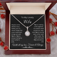 Load image into Gallery viewer, Gift for Wife &quot;Yes to making a life together no matter what comes our way&quot; Necklace
