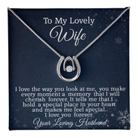 Load image into Gallery viewer, To My Lovely Wife, Anniversary Gift, Birthday Gift, Valentine&#39;s Gift Idea, Mother&#39;s Day Gift Necklace
