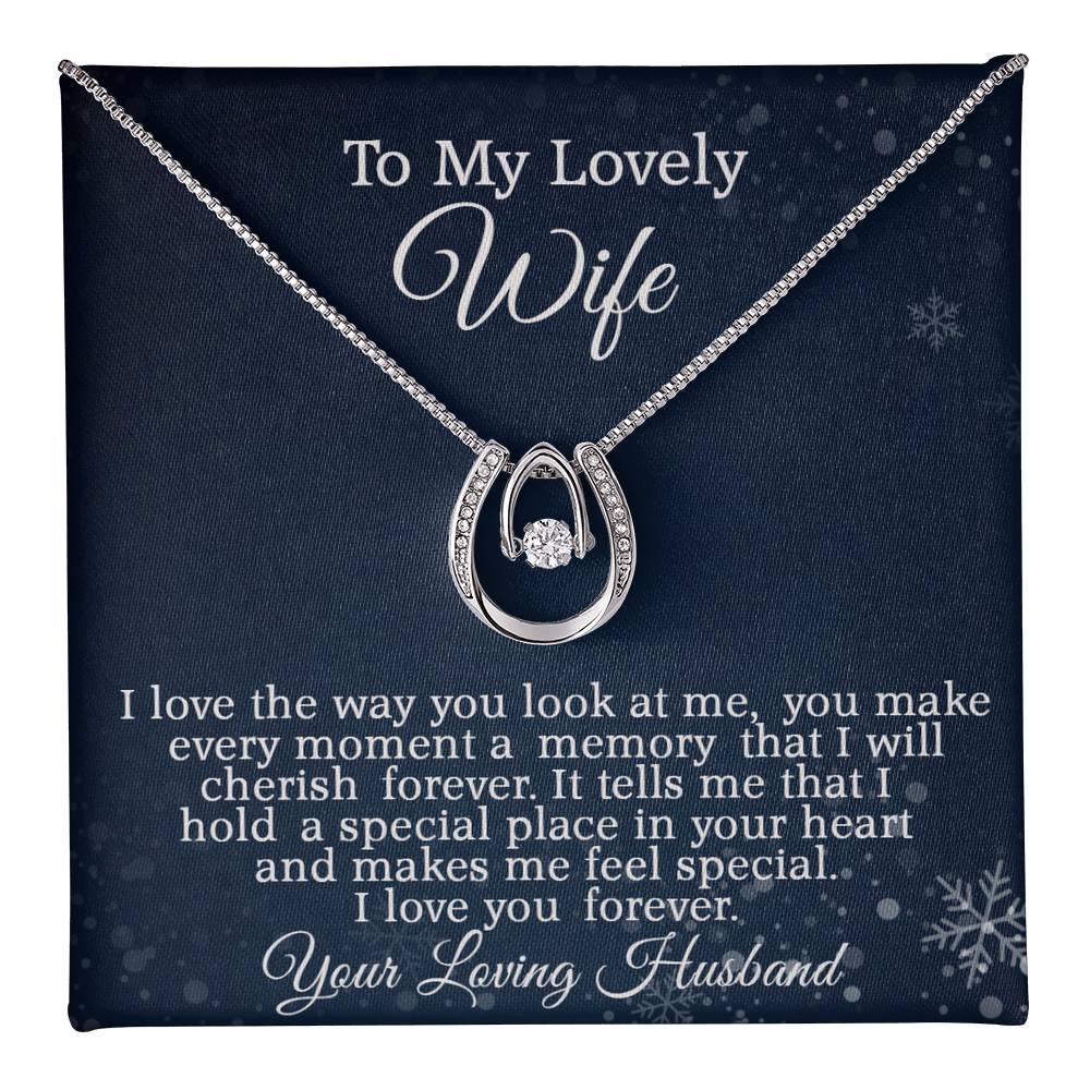 To My Lovely Wife, Anniversary Gift, Birthday Gift, Valentine's Gift Idea, Mother's Day Gift Necklace