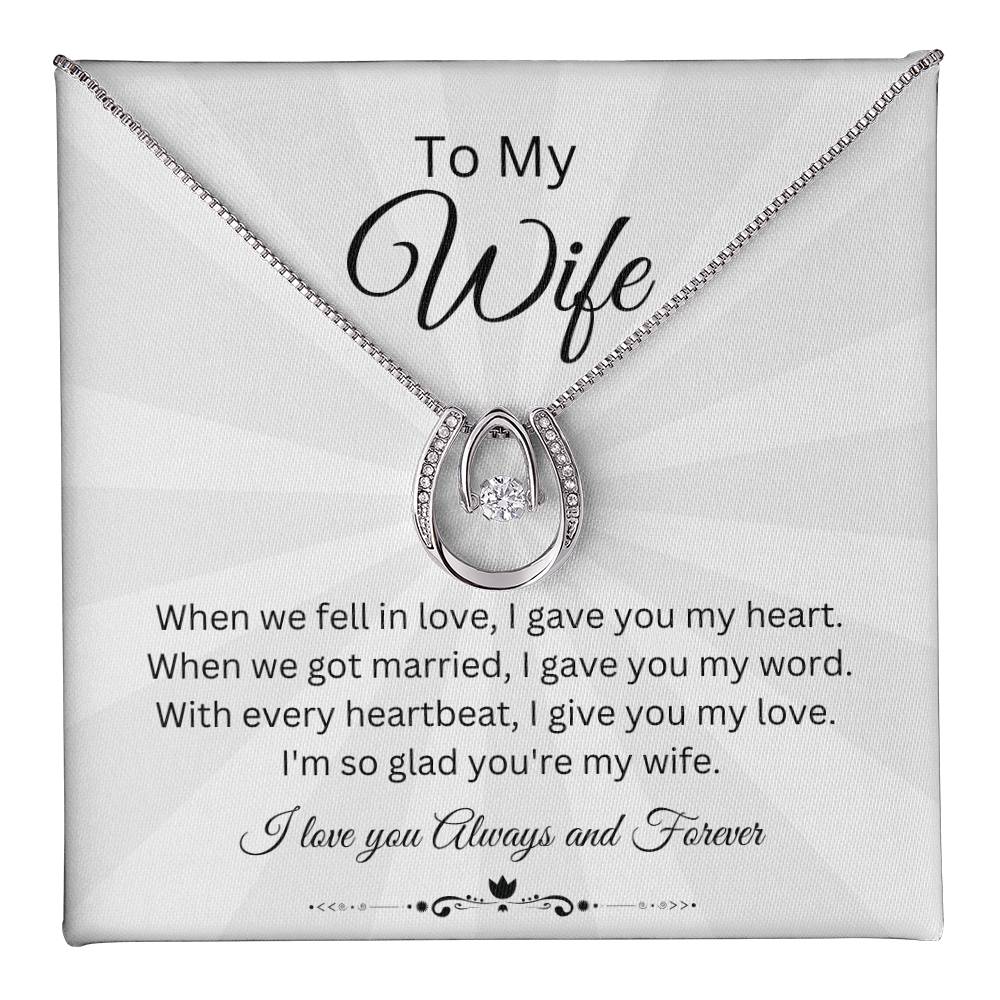 Gift for Wife "I'm so glad you're my wife" Necklace