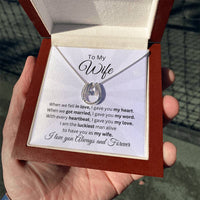 Load image into Gallery viewer, Gift for Wife &quot;I am the luckiest man alive to have you as my wife&quot; Necklace
