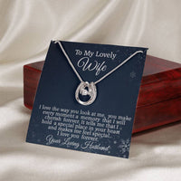 Load image into Gallery viewer, To My Lovely Wife, Anniversary Gift, Birthday Gift, Valentine&#39;s Gift Idea, Mother&#39;s Day Gift Necklace
