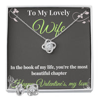 Load image into Gallery viewer, Eternal Love Knot Earring &amp; Necklace Set - A Radiant Symbol of Endless Connection
