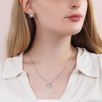 Load image into Gallery viewer, Eternal Love Knot Earring &amp; Necklace Set - A Radiant Symbol of Endless Connection
