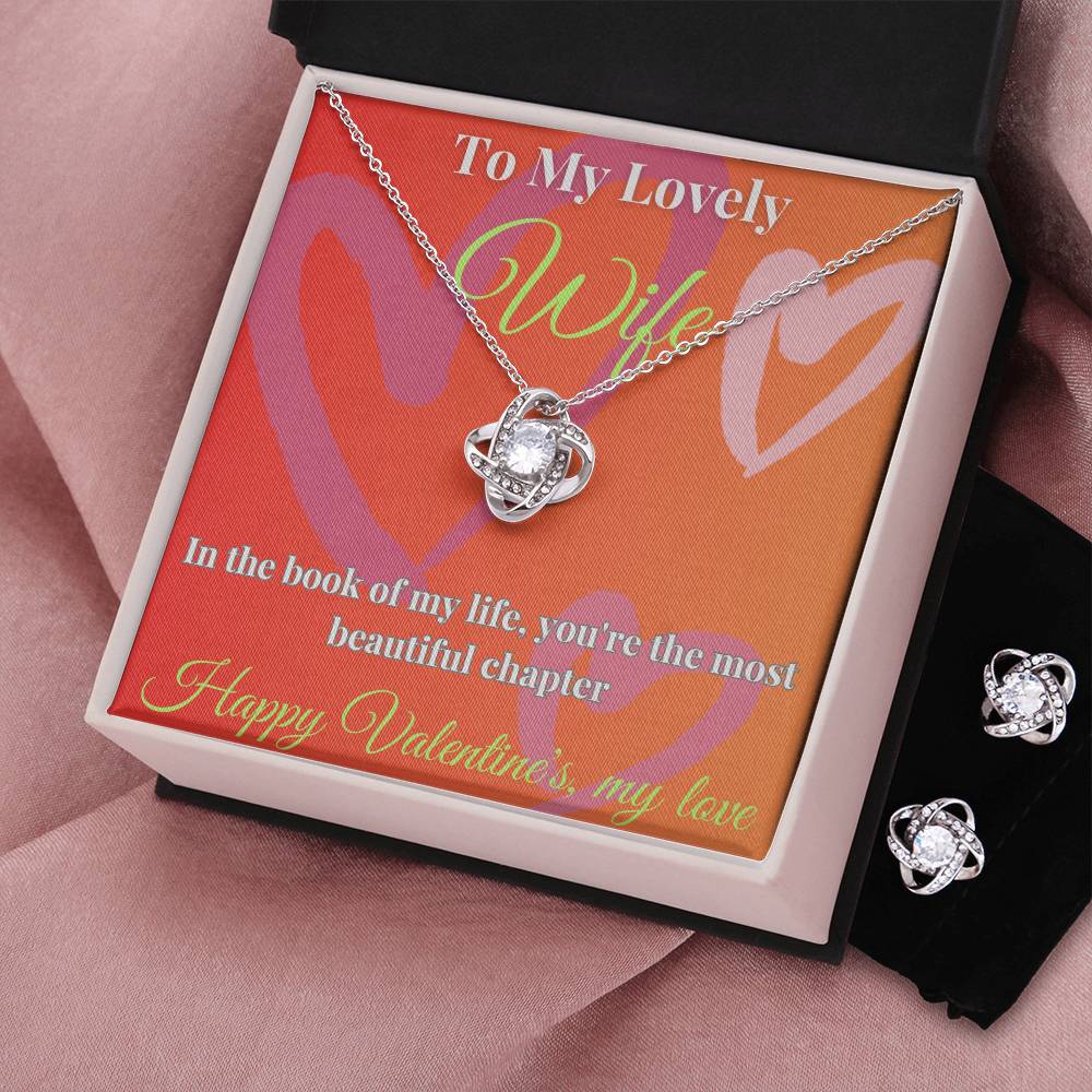 Eternal Love Knot Earring & Necklace Set - A Radiant Symbol of Endless Connection