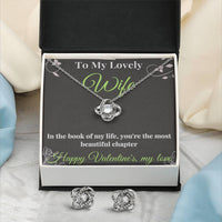 Load image into Gallery viewer, Eternal Love Knot Earring &amp; Necklace Set - A Radiant Symbol of Endless Connection
