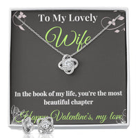 Load image into Gallery viewer, Eternal Love Knot Earring &amp; Necklace Set - A Radiant Symbol of Endless Connection
