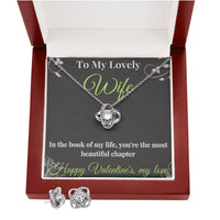 Load image into Gallery viewer, Eternal Love Knot Earring &amp; Necklace Set - A Radiant Symbol of Endless Connection
