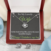 Load image into Gallery viewer, Eternal Love Knot Earring &amp; Necklace Set - A Radiant Symbol of Endless Connection
