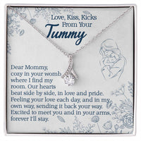 Load image into Gallery viewer, Love, Kiss, Kicks From Your Tummy, Gift for Mommy, Birthday Gift, Mother&#39;s Day Gift, Anniversary Gift
