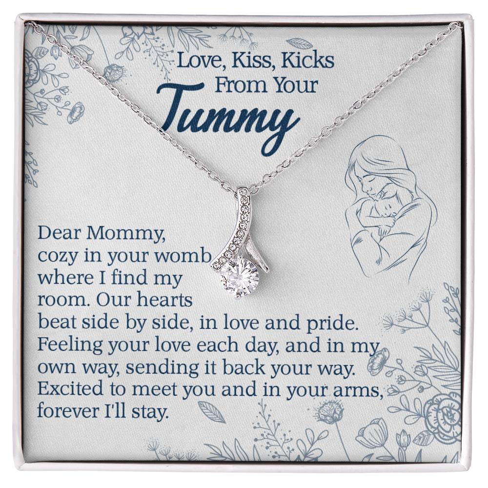 Love, Kiss, Kicks From Your Tummy, Gift for Mommy, Birthday Gift, Mother's Day Gift, Anniversary Gift