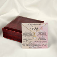 Load image into Gallery viewer, To My Beautiful Wife - Hold this necklace tight, I&#39;ve filled it with my love and light just for you.
