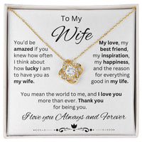 Load image into Gallery viewer, Gift for Wife &quot;You mean the world to me&quot; Necklace
