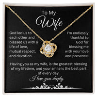 Load image into Gallery viewer, Gift for Wife &quot;Having you as my wife, is the greatest blessing of my lifetime&quot; Necklace
