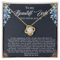 Load image into Gallery viewer, To my Beautiful Wife - Love Knot Necklace
