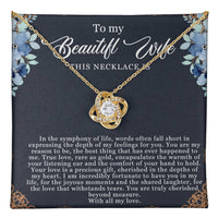 Load image into Gallery viewer, To my Beautiful Wife - Love Knot Necklace
