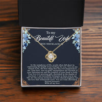 Load image into Gallery viewer, To my Beautiful Wife - Love Knot Necklace
