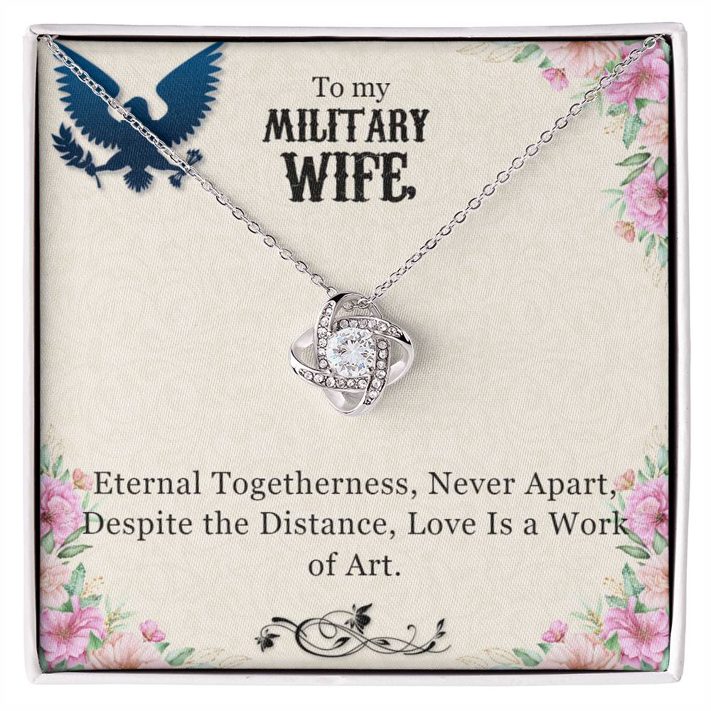 To My Military Wife, Anniversary Gift, Birthday Gift, Mother's Day Gift, Valentine's Gift, Necklace Gift for wife