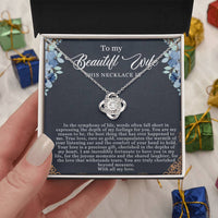 Load image into Gallery viewer, To my Beautiful Wife - Love Knot Necklace
