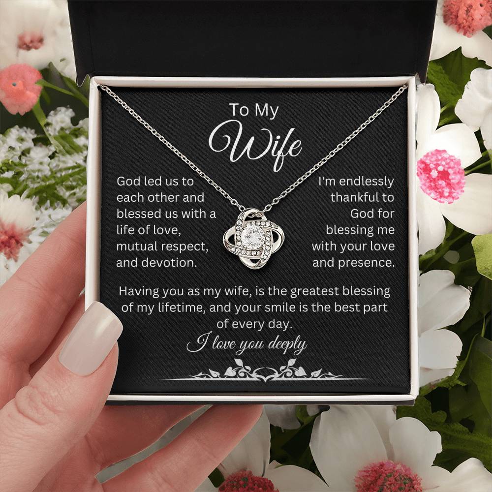 Gift for Wife "Having you as my wife, is the greatest blessing of my lifetime" Necklace