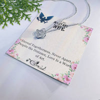 Load image into Gallery viewer, To My Military Wife, Anniversary Gift, Birthday Gift, Mother&#39;s Day Gift, Valentine&#39;s Gift, Necklace Gift for wife
