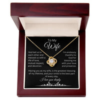 Load image into Gallery viewer, Gift for Wife &quot;Having you as my wife, is the greatest blessing of my lifetime&quot; Necklace
