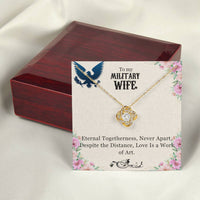 Load image into Gallery viewer, To My Military Wife, Anniversary Gift, Birthday Gift, Mother&#39;s Day Gift, Valentine&#39;s Gift, Necklace Gift for wife
