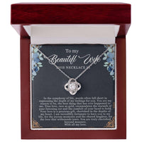 Load image into Gallery viewer, To my Beautiful Wife - Love Knot Necklace
