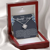 Load image into Gallery viewer, To my Beautiful Wife - Love Knot Necklace
