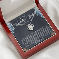 Load image into Gallery viewer, To my Beautiful Wife - Love Knot Necklace
