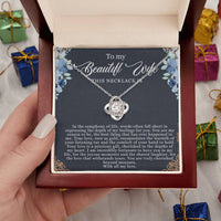 Load image into Gallery viewer, To my Beautiful Wife - Love Knot Necklace
