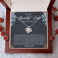 Load image into Gallery viewer, To my Beautiful Wife - Love Knot Necklace
