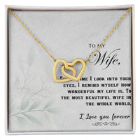 Load image into Gallery viewer, To my Wife - Interlocking Hearts Necklace
