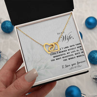 Load image into Gallery viewer, To my Wife - Interlocking Hearts Necklace
