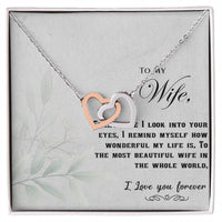 Load image into Gallery viewer, To my Wife - Interlocking Hearts Necklace
