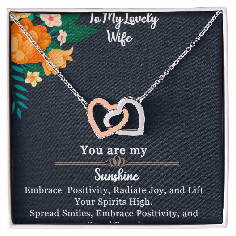 To My Lovely Wife, Anniversary Gift for Wife, Birthday Gift, Mother's Day Gift, Valentine's Gift, Necklace Gift for Wife