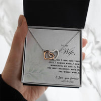 Load image into Gallery viewer, To my Wife - Interlocking Hearts Necklace
