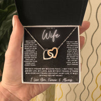 Load image into Gallery viewer, To my Wife -Interlocking Hearts Necklace

