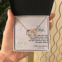 Load image into Gallery viewer, To my Wife - Interlocking Hearts Necklace
