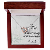 Load image into Gallery viewer, To my Wife - Interlocking Hearts Necklace
